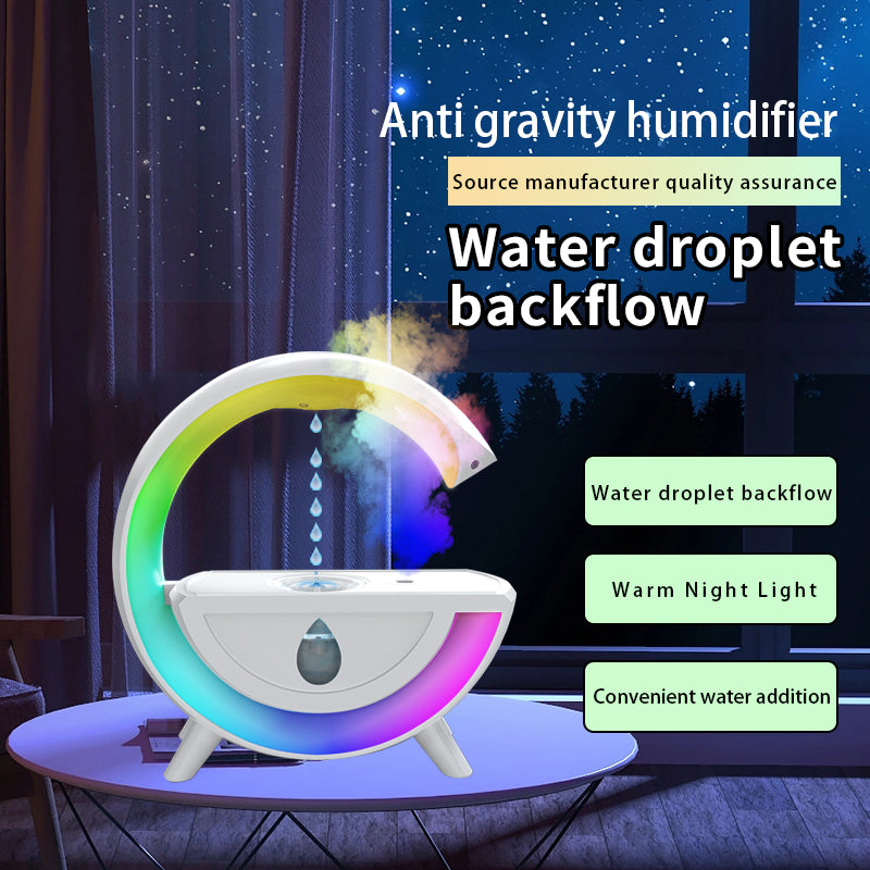 AuraCloud - Anti-Gravity Water Drop Humidifier & Mood Light
