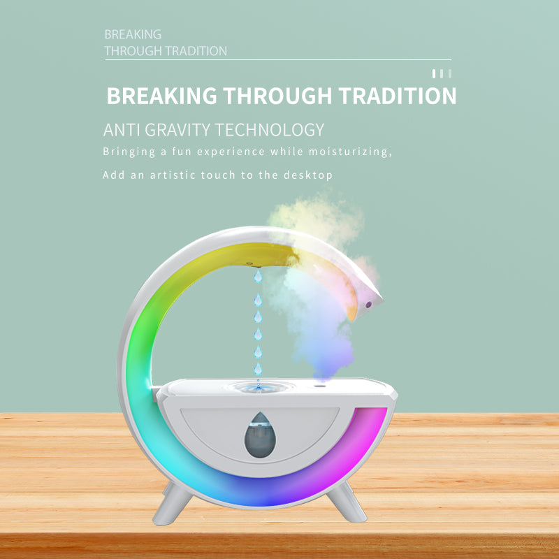AuraCloud - Anti-Gravity Water Drop Humidifier & Mood Light