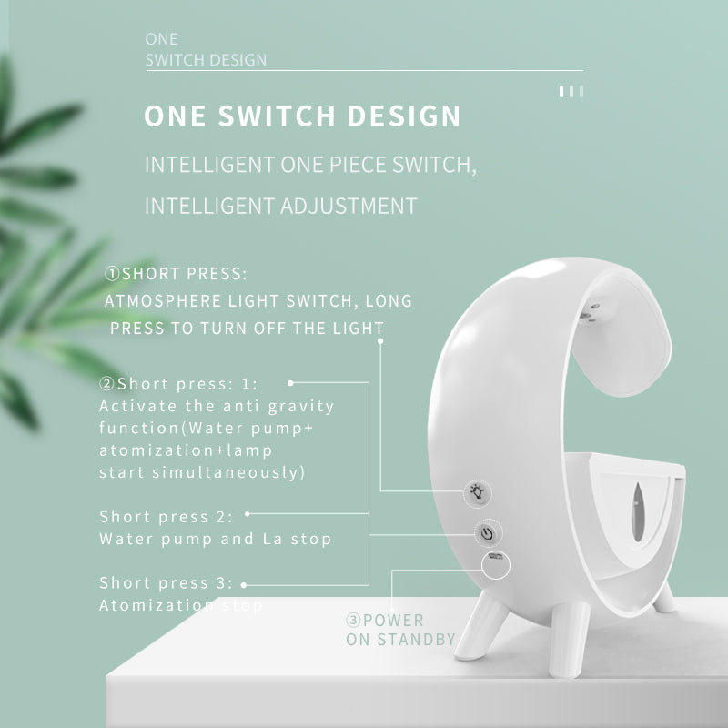 AuraCloud - Anti-Gravity Water Drop Humidifier & Mood Light